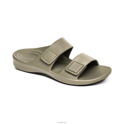 Milos Orthotic Slides Aetrex Men Army XLXT0320