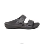Milos Orthotic Slides Aetrex Men Charcoal XLXT0322 - Image 2
