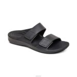 Milos Orthotic Slides Aetrex Men Charcoal XLXT0322