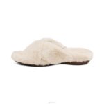 Penelope Adjustable Faux Fur Slippers Aetrex Women Ivory XLXT0247 - Image 2