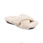 Penelope Adjustable Faux Fur Slippers Aetrex Women Ivory XLXT0247