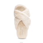 Penelope Adjustable Faux Fur Slippers Aetrex Women Ivory XLXT0247 - Image 5