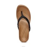 Rachel Thong Sandal Aetrex Women Black XLXT0246 - Image 5