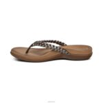 Rachel Thong Sandal Aetrex Women Pewter XLXT0244 - Image 4