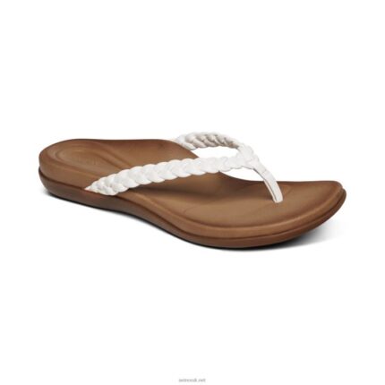 Rachel Thong Sandal Aetrex Women White XLXT0254