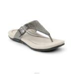 Rae Adjustable Thong Sandal Aetrex Women Gunmetal XLXT0245