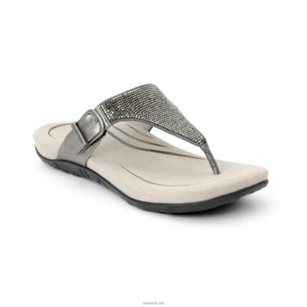 Rae Adjustable Thong Sandal Aetrex Women Gunmetal XLXT0245