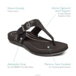 Rae Adjustable Thong Sandal Aetrex Women Gunmetal XLXT0245 - Image 8