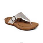 Rae Adjustable Thong Sandal Aetrex Women White XLXT0253