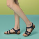 Reese Adjustable Gladiator Sandal Aetrex Women Black XLXT0169 - Image 9