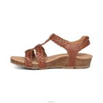 Reese Adjustable Gladiator Sandal Aetrex Women Cognac/Brown XLXT071 - Image 4