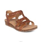 Reese Adjustable Gladiator Sandal Aetrex Women Cognac/Brown XLXT071 - Image 7