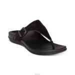 Rita Adjustable Thong Sandal Aetrex Women Black XLXT085