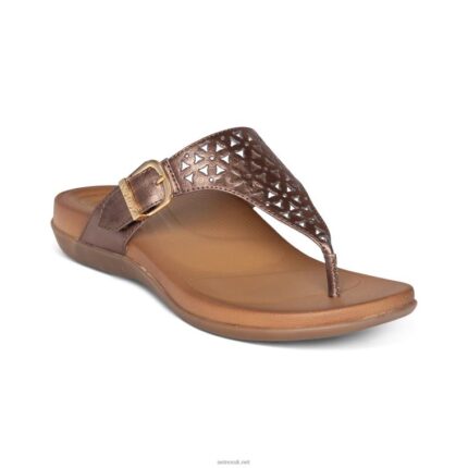 Rita Adjustable Thong Sandal Aetrex Women Bronze XLXT051
