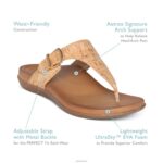 Rita Adjustable Thong Sandal Aetrex Women Bronze XLXT051 - Image 8