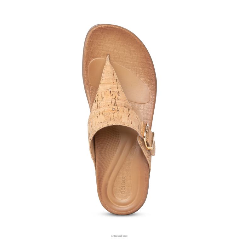 Rita Adjustable Thong Sandal Aetrex Women Cork XLXT086 - Image 7