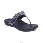 Rita Adjustable Thong Sandal Aetrex Women Navy XLXT0130 - Image 2