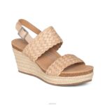 Summer Woven Quarter Strap Wedge Aetrex Women Bone XLXT0153