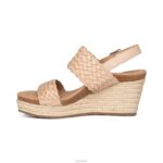 Summer Woven Quarter Strap Wedge Aetrex Women Bone XLXT0153 - Image 4
