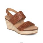 Summer Woven Quarter Strap Wedge Aetrex Women Cognac XLXT0192