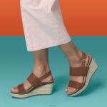 Summer Woven Quarter Strap Wedge Aetrex Women Cognac XLXT0192 - Image 8