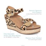 Sydney Quarter Strap Espadrille Wedge Aetrex Women Black Leather XLXT0277 - Image 8