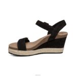 Sydney Quarter Strap Espadrille Wedge Aetrex Women Black XLXT09 - Image 4