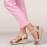 Sydney Quarter Strap Espadrille Wedge Aetrex Women Champagne XLXT0275 - Image 9