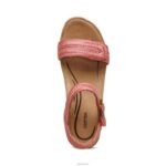 Sydney Quarter Strap Espadrille Wedge Aetrex Women Raspberry XLXT0276 - Image 5