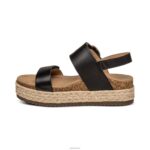 Vania Arch Support Platform Sandal Aetrex Women Black XLXT0311 - Image 4