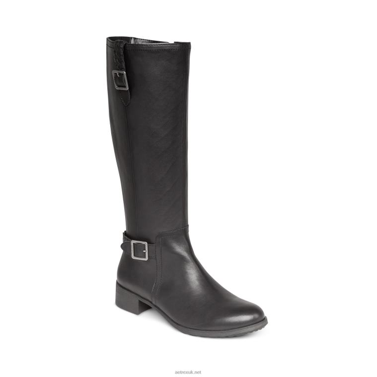 Vera Arch Support Weather Friendly Riding Boot Aetrex Women Black XLXT0178 - Image 1
